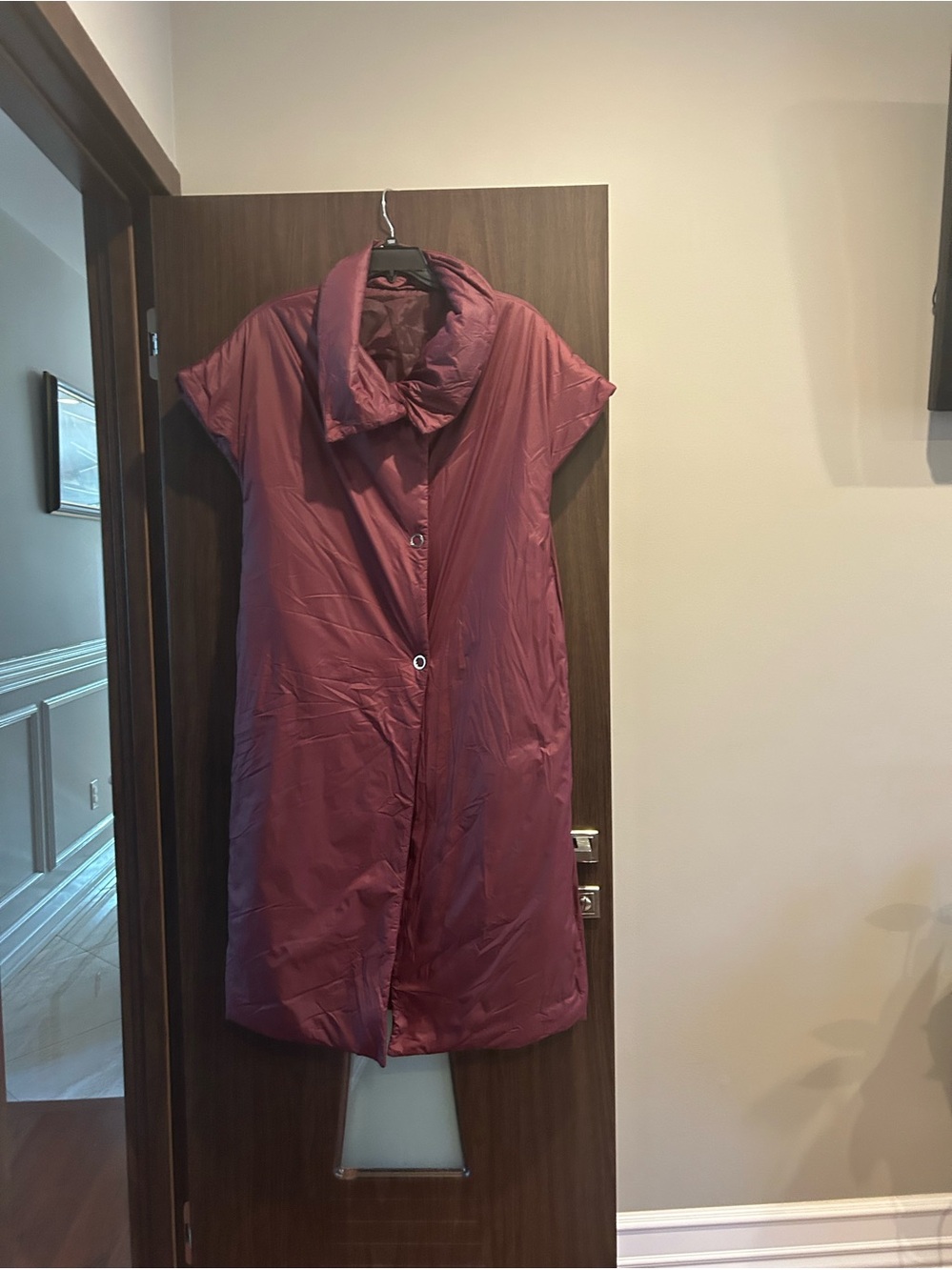 Women's Quilted Sleep Vest - Burgundy